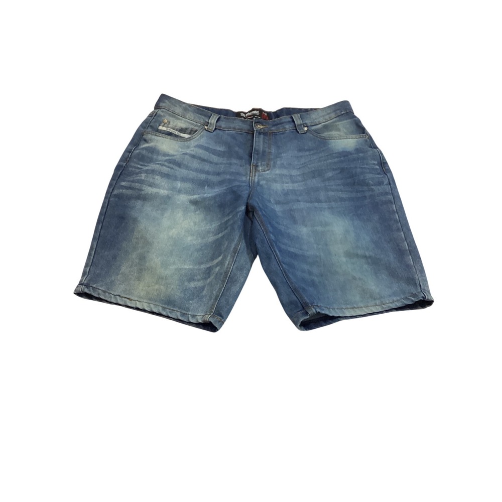 Ecko Unltd Mens Denim Shorts Blue Size 38X11 Relaxed Fit Shorts Y2K -Skater